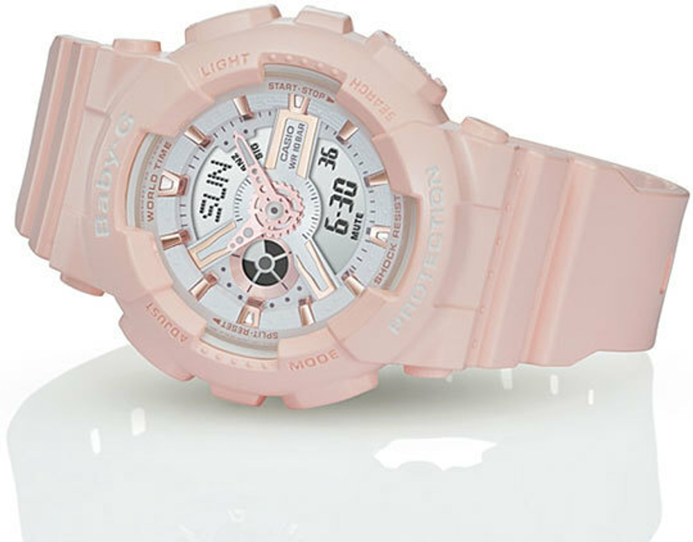Японские наручные часы Casio Baby-G BA-110RG-4A с хронографом