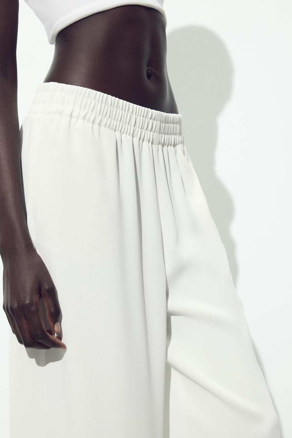 Брюки wide leg из крепа