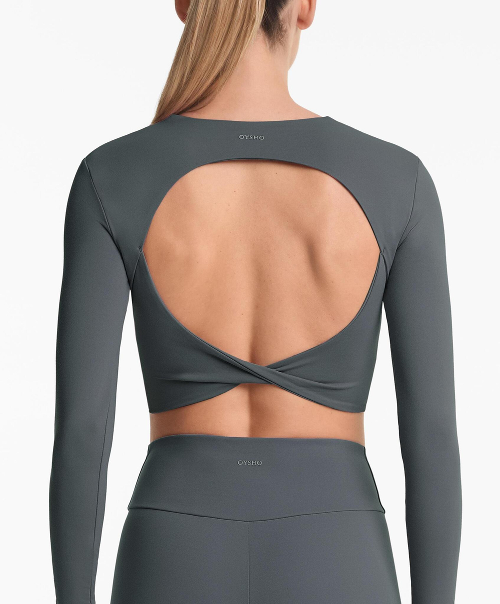 Oysho Футболка с длинным рукавом Comfortlux, масляно-синий