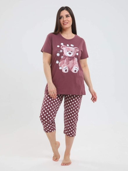 Пижама х/б бриджи+футболка УБФ0038