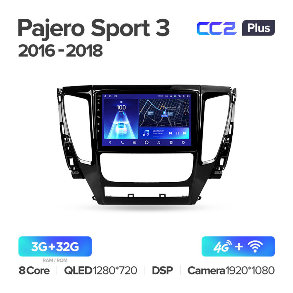 Teyes CC2 Plus 9" для Mitsubishi Pajero Sport 3 2016-2018