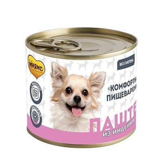 Мнямс консервы для собак всех пород "Комфортное пищеварение" из индейки