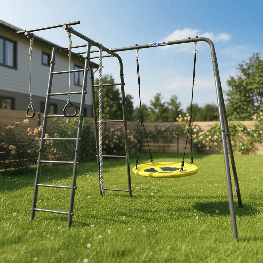 ROMANA Полянка (антрацит) (с качелями лодка)