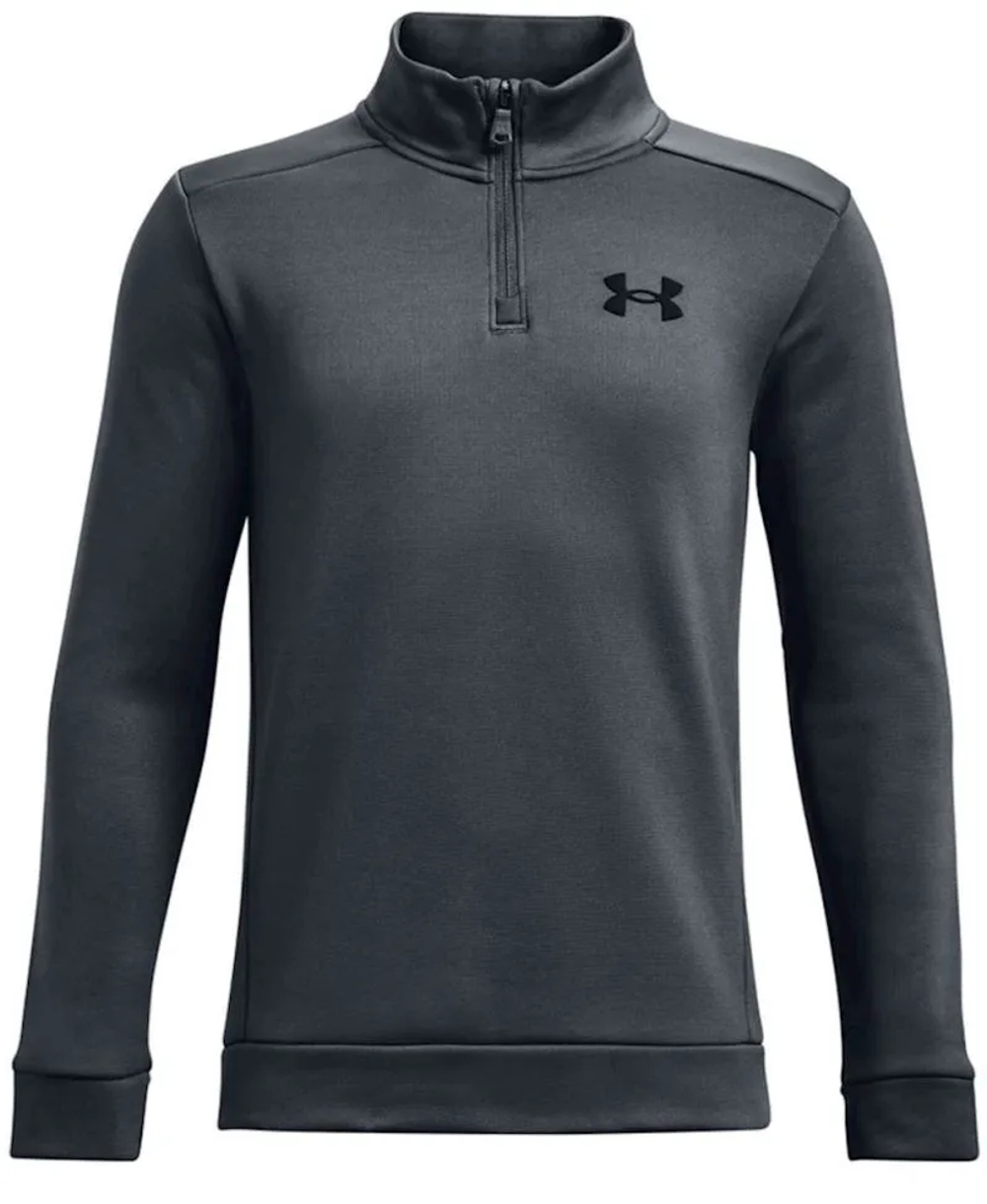 Детская теннисная толстовка Under Armour Boys' Armour Fleece 1/4 Zip - gray/black