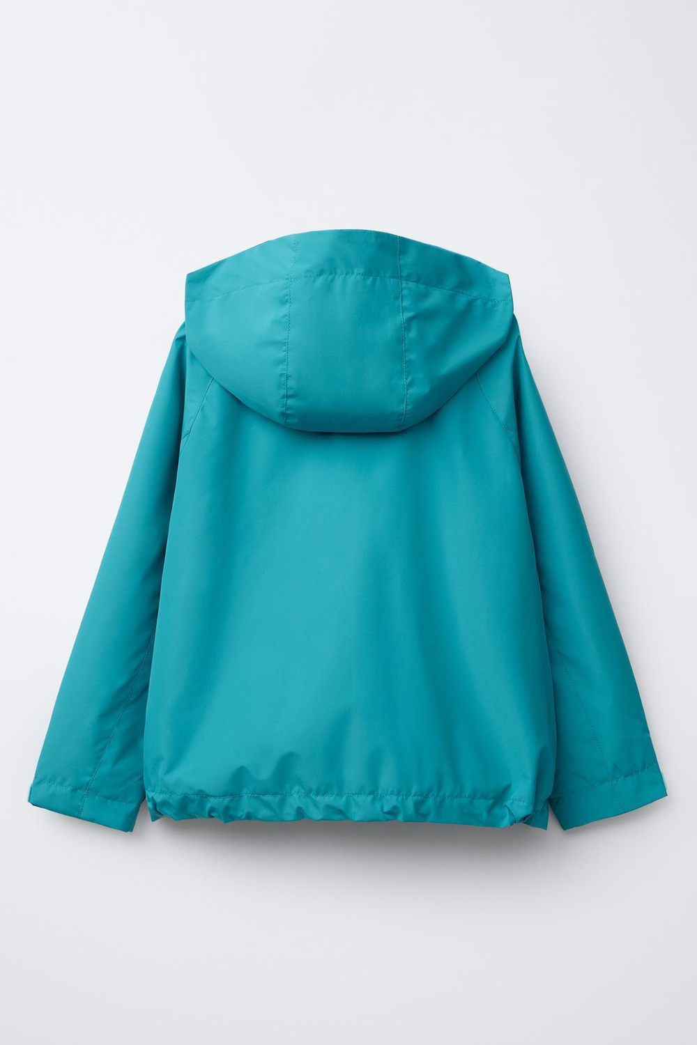 ZARA ЛЕГКАЯ КУРТКА С КАПЮШОНОМ WATER REPELLENT, БИРЮЗОВЫЙ