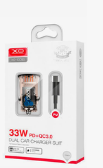 Автомобильное З/У CC50 transparent design PD20W+QC3.0 18W