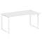 Metal System Стол криволинейный правый на О-образном м/к БО.СА-1 (R) Белый/Металл Белый 1600*900*750
