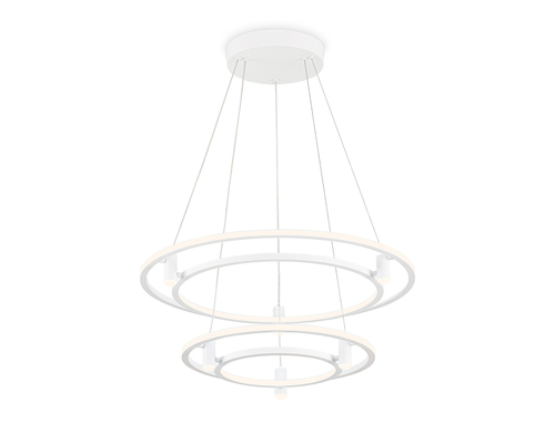 Светильник подвесной светодиодный FL5542/2+6 WH белый 90W 3000K/4200K/6400K D600/400*1300 (без ПДУ)