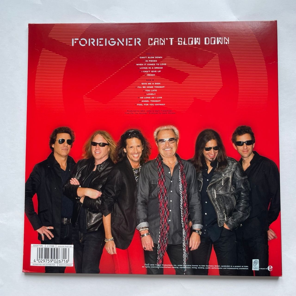 Винтажная виниловая пластинка LP Foreigner Can't Slow Down (Европейский Союз 2010)