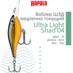 Воблер Ultra Light Shad 04 4см 3гр цвет FT медленно тонущий