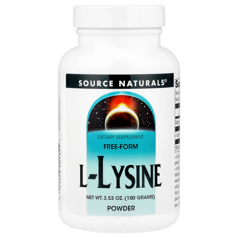 Source Naturals, L-лизин в порошке, 100 г (3,53 унции)