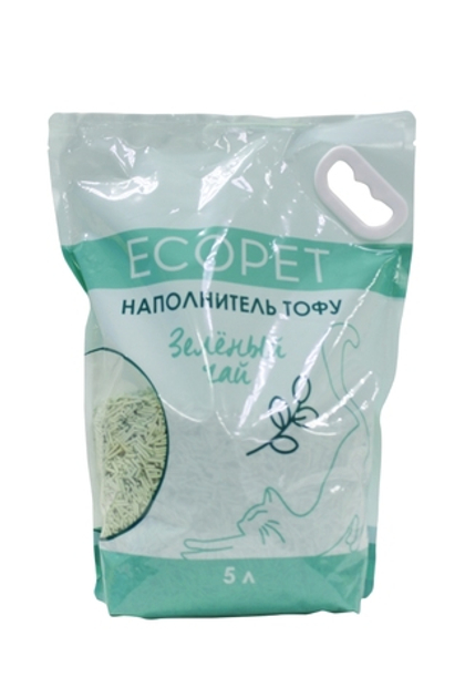ECOPET Наполнитель для кошачьего туалета Тофу Зеленый чай