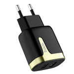 Сетевое зарядное устройство USB Hoco C64A (2A, 2 порта) Черный