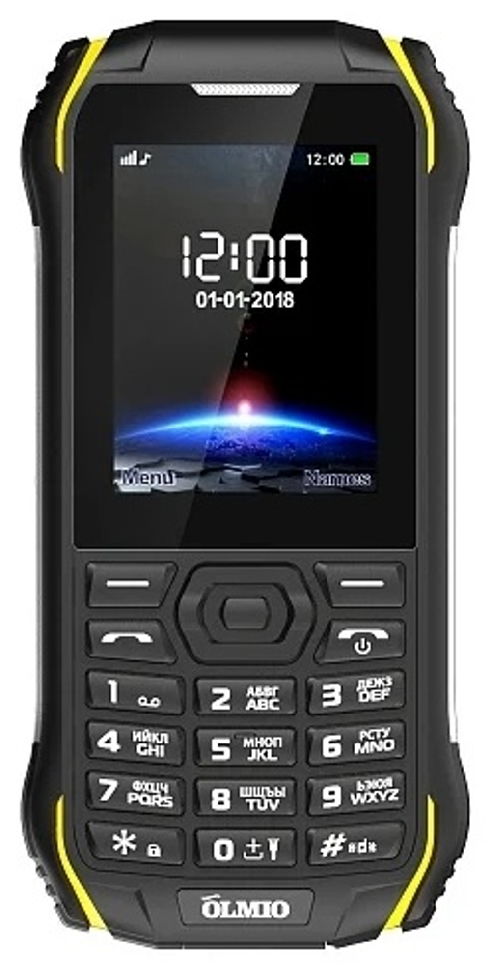 Мобильный телефон OLMIO X05 черный-желтый