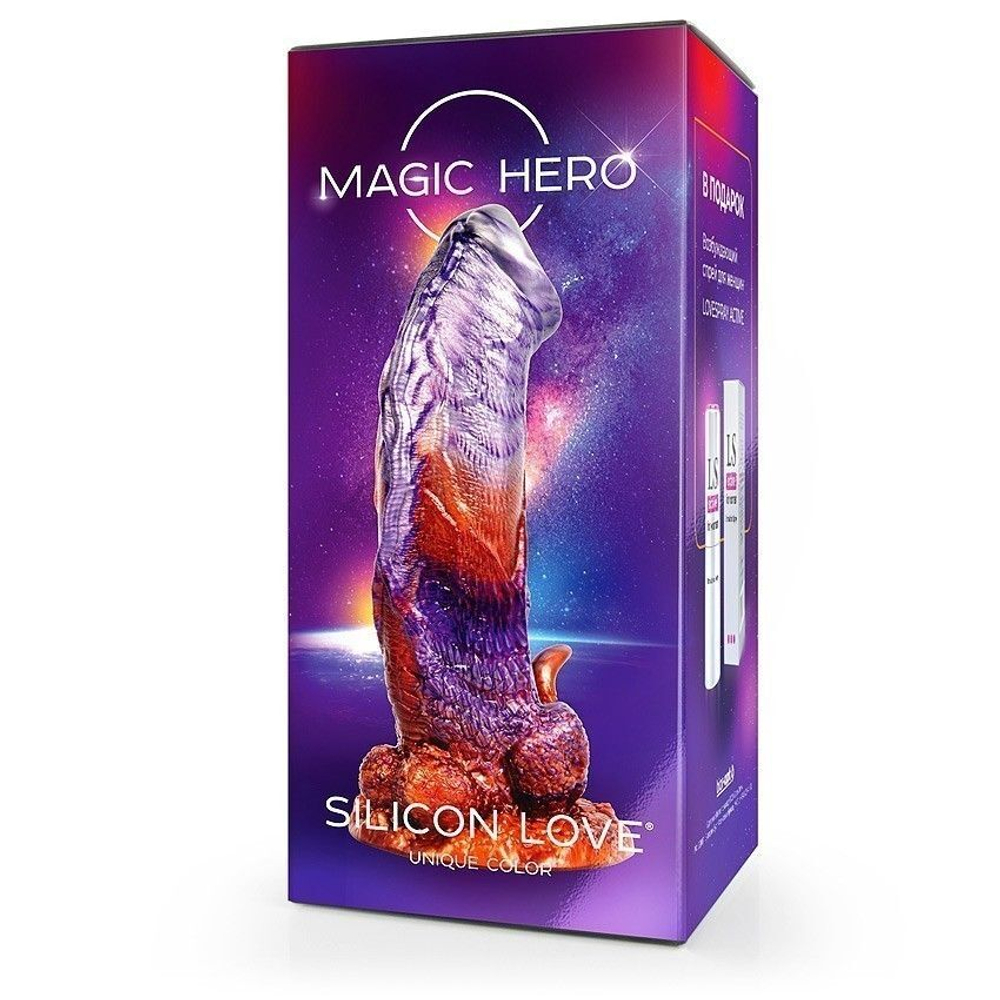 Фантазийный фаллоимитатор на присоске - 24 см. (Цвет: разноцветный)