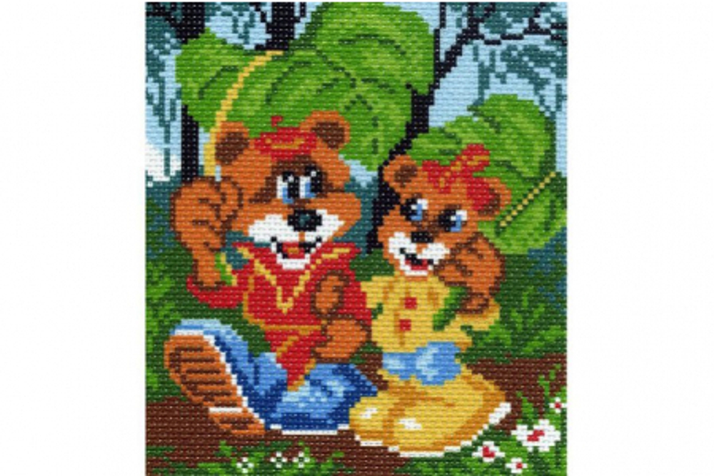 "Прогулка"-0945 канва с рисунком