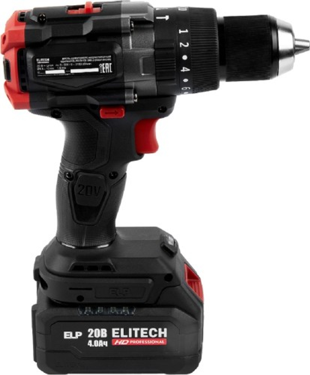 Дрель-шуруповерт аккумуляторная ELITECH CD 20BL2 (E2201.042.02) HD 205728
