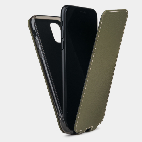 Чехол для iPhone 11 Pro из натуральной кожи теленка, зеленого цвета