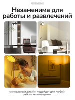 Светильник FRIENDME напольный декоративный светодиодный No.FDL02 черный. Яркость - 2300 lum. 36W. с пультом