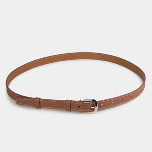 Женский ремень 20 мм из кожи сафьяно, цвета карамель