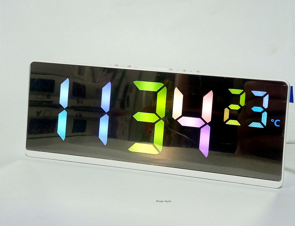 Часы настольные LED MIRROR NO.: 6631 RGB свечение