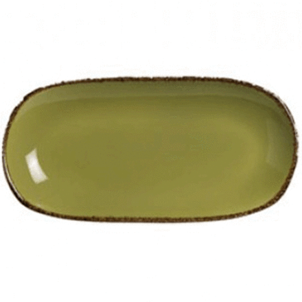Блюдо «Террамеса Олива» овальное фарфор ,H=20,L=255,B=130мм олив