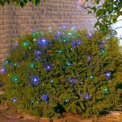 USL-S-128-PT9900 DEW Садовая гирлянда на солнечной батарее Роса. 100 светодиодов. Разноцветный свет. 1xАА Ni-Mh аккумулятор в-к. IP44. TM Uniel.