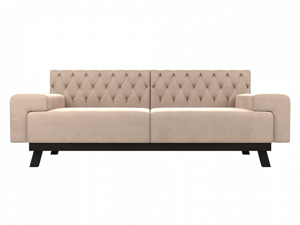 Диван прямой Мюнхен Люкс, Бежевый, Велюр, 109120