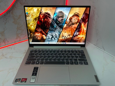 Ноутбук Lenovo Yoga Slim 7 Pro-14ACH5 (82MS0083RU) 14"/AMD Ryzen 9 5900HX/RAM 16 GB/SSD 1024 GB/AMD Radeon Graphics/2880x1800/IPS/Windows 11/Подсветка кл-ры: LED/серебристый