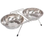 Миска металлическая двойная «Декстер», диаметр 14см/ высота бортика 4 см/ 300мл