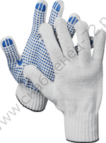 DEXX с ПВХ покрытием (точка), х/б 7 класс, перчатки рабочие (11400)