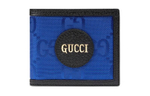 GUCCI Off The Grid Leather Wallet Men"s Blue/Black