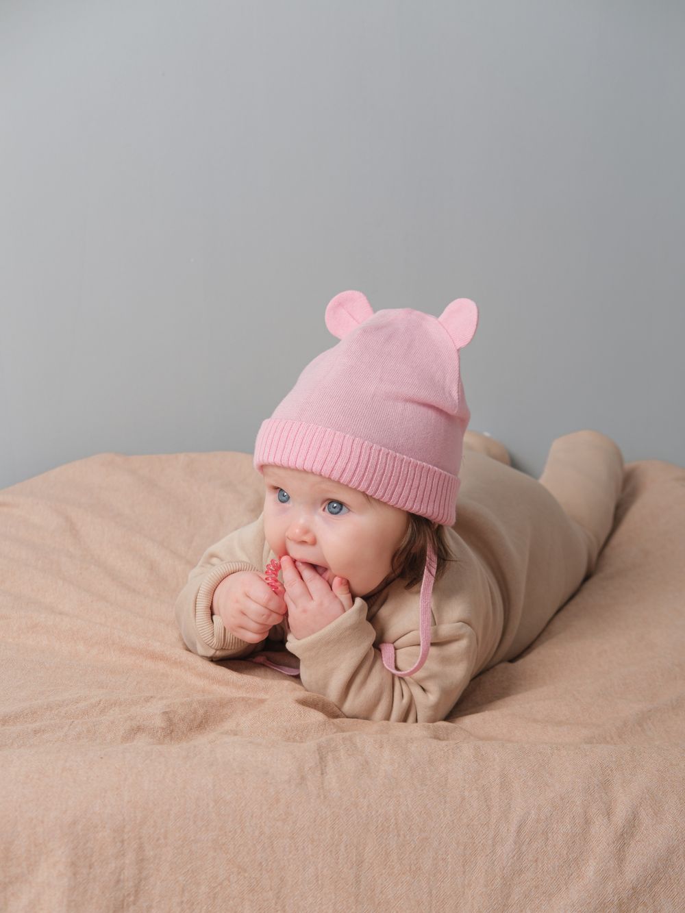 Шапка летняя хлопковая (Розовая) БОН-БОН