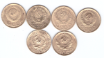 Набор 1 копейка (6 шт) 1931,36-39,49 (3) VF+