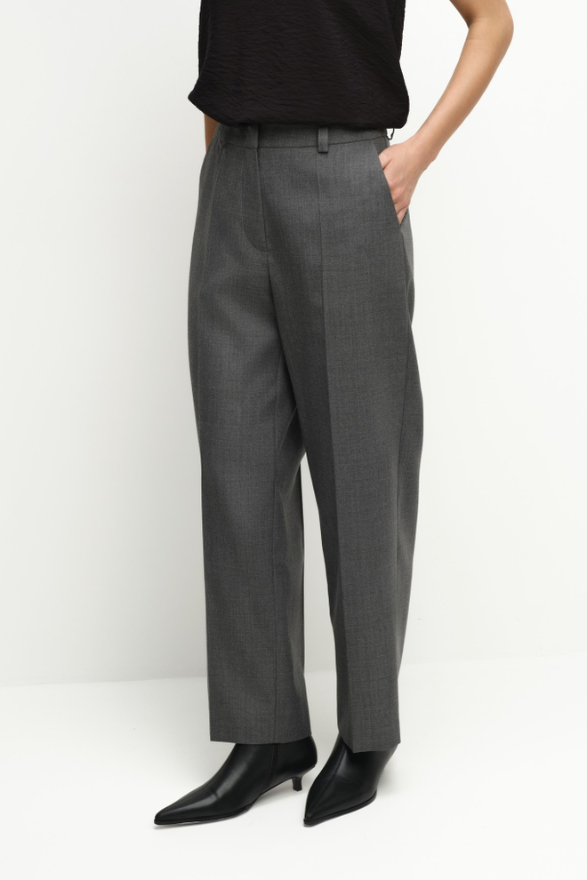 Брюки прямые укороченные