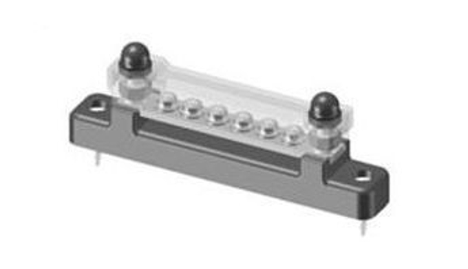 Колодка распределительная электромонтажная с защитной крышкой, 6 контактов