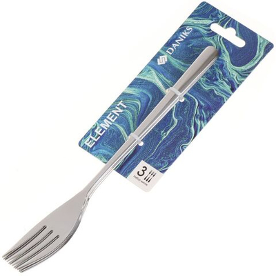 Вилка нерж сталь, 3 пр, столовая, Daniks, Element