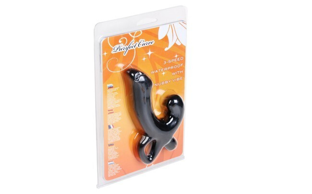 Универсальный стимулятор для точки G и простаты (3 скорости , 14,5 см, черный ) (Цвет: черный)