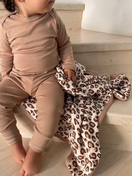 Плед 2-х сторонний LooJoo Леопард / Карамель