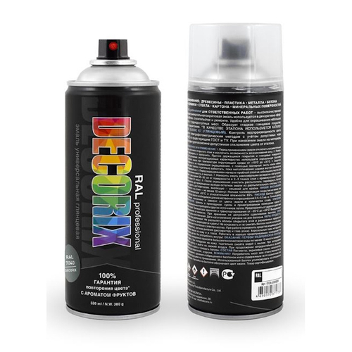 Эмаль аэроз. DECORIX акрил. Professional RAL 7040 серое окно 520мл  0138-7040 DX