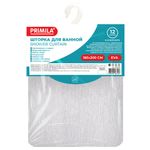 Шторка для ванной EVA, 180х200 см, кольца в комплекте, БЕЛЫЕ ЛИНИИ, PRIMILA (ПРИМИЛА), 700105