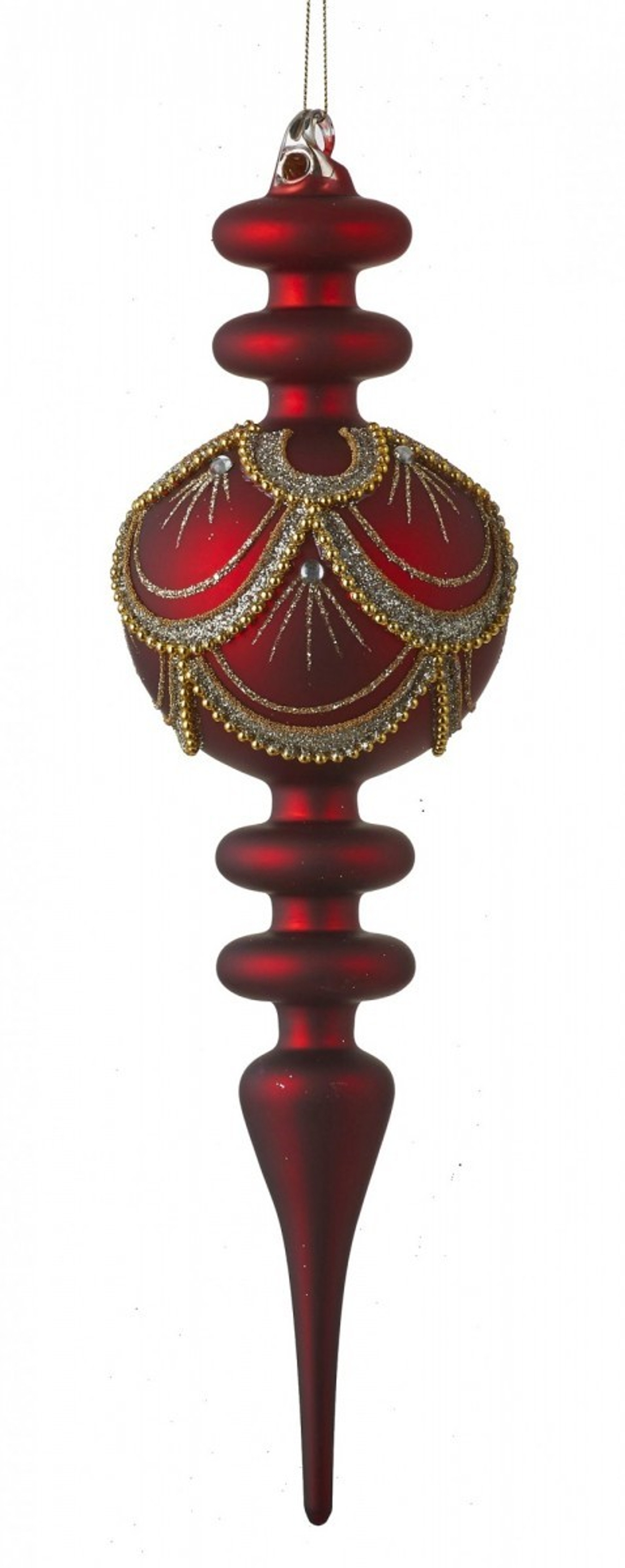 Елочная игрушка 32х9см House of Seasons Капля красная