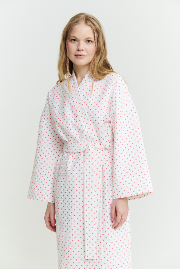 Вафельный халат с сердечками