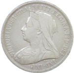 Великобритания 1 шиллинг (shilling) 1900 (VF-XF)