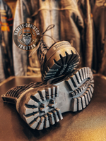 Ботинки Balenciaga Strike Croc Embossed Lace Up Boot Black