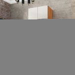 Шкаф Агератум МДФ двухсекционный с антресолью Лайн флай (0,27) А10029 матовая - Орех Экко 9459  120*45*240