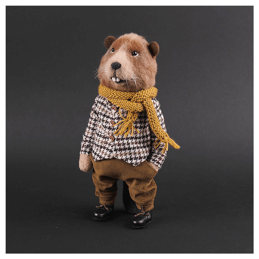 Валяная игрушка «Бобер Володя»