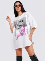 Футболка женская оверсайз принт