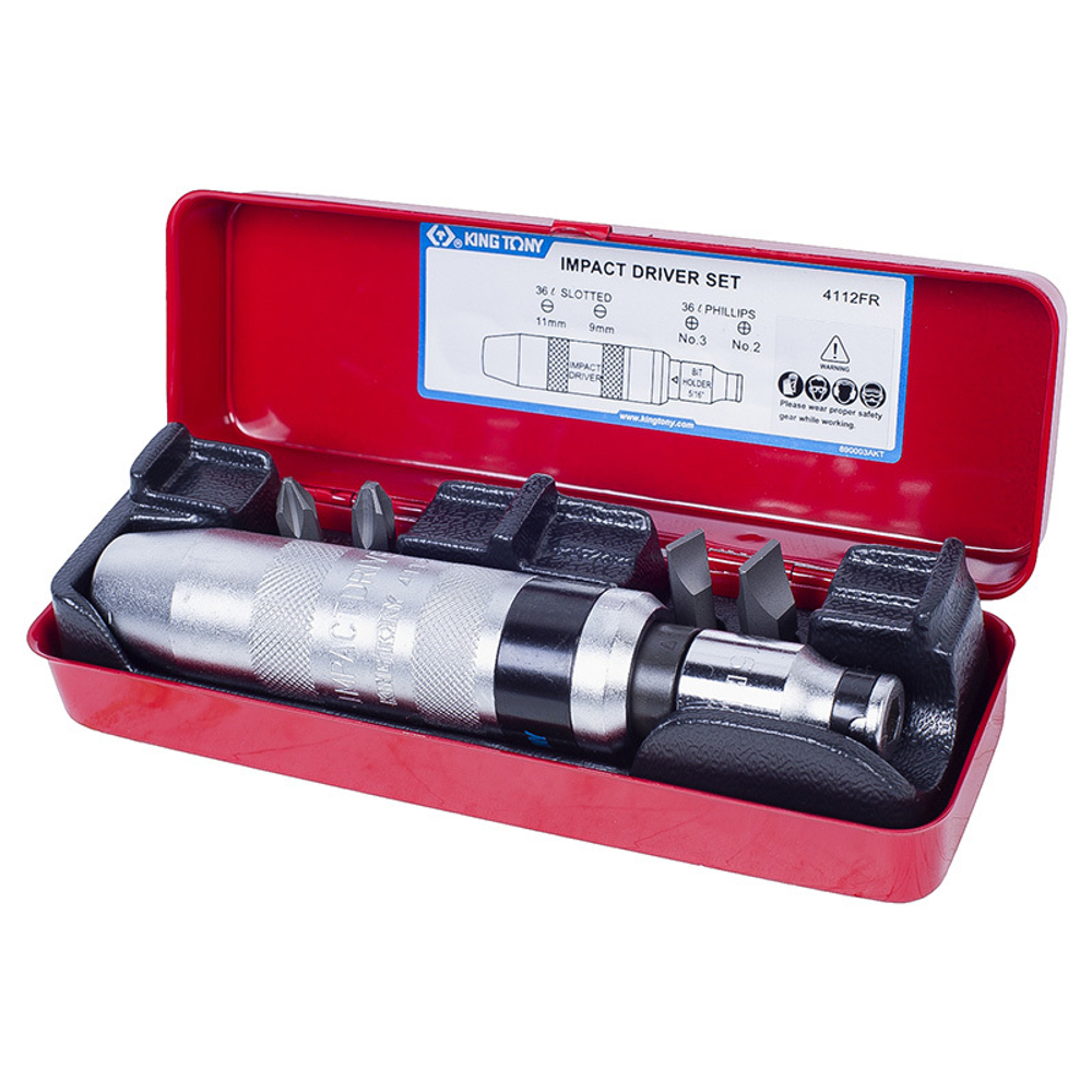 Ударная отвертка 1/2&quot; с принадлежностями, 6 предметов KING TONY 4112FR