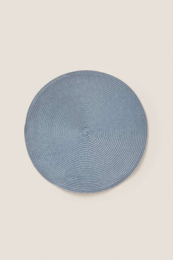 ZARA HOME КРУГЛАЯ САЛФЕТКА (УПАКОВКА ИЗ 2 ШТУК), ГОЛУБОЙ